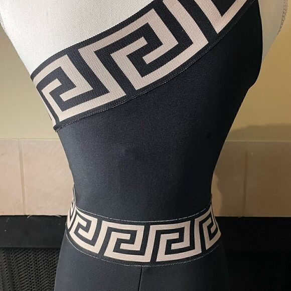 NWT Women’s Black/ Beige/One Shoulder/Bandage/Party/Formal Jumpsuit Size - Picture 4 of 11